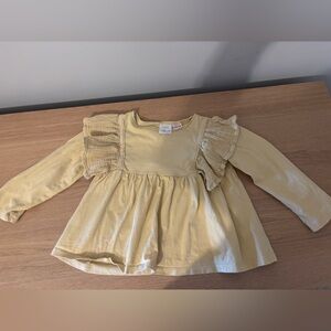 ZARA 3-4T Yellow Long Sleeve Kids Top